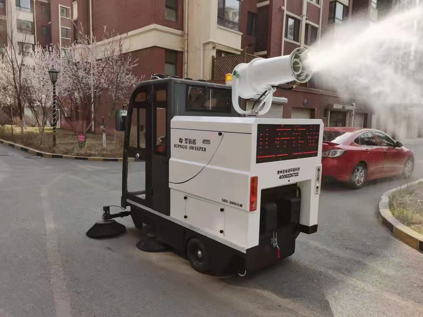 水泥攪拌站用掃地車